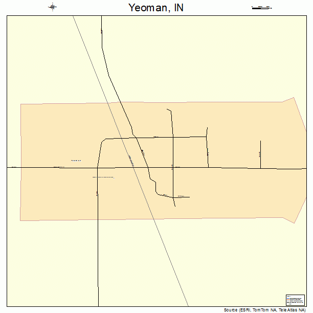 Yeoman, IN street map