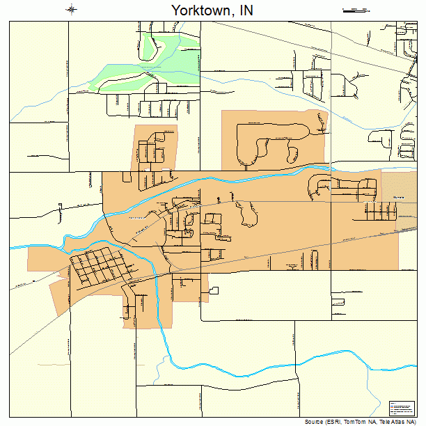 Yorktown, IN street map