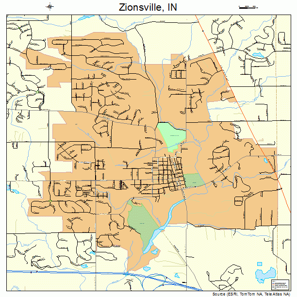 Zionsville, IN street map