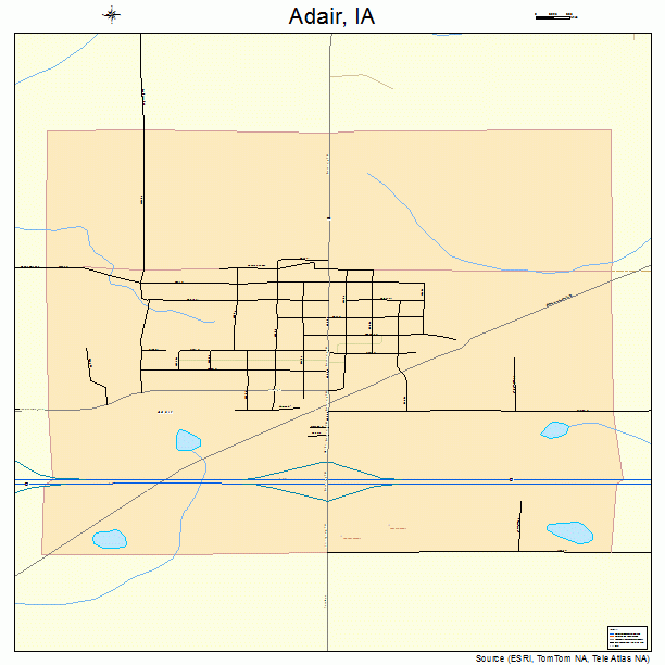 Adair, IA street map