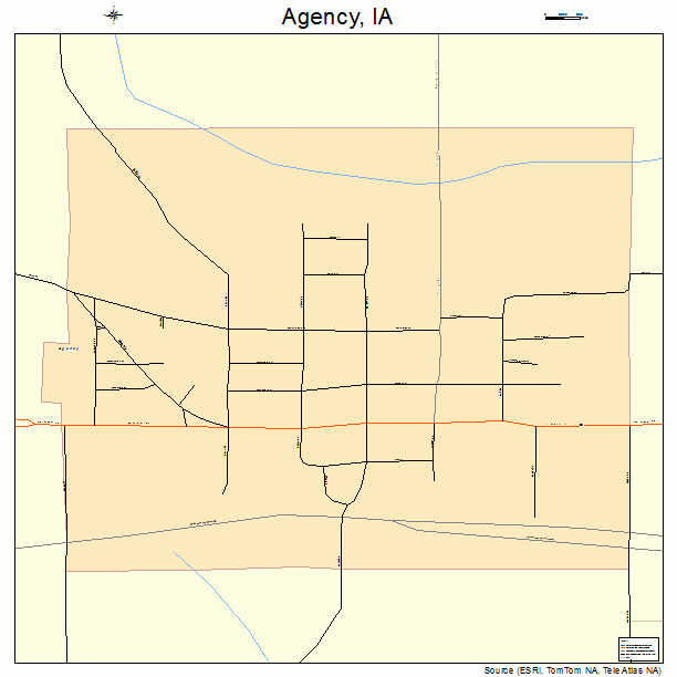Agency, IA street map
