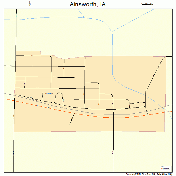 Ainsworth, IA street map