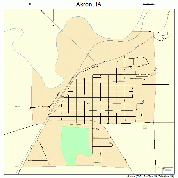 Akron, IA street map