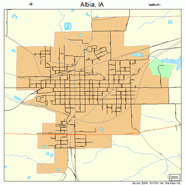 Albia, IA street map