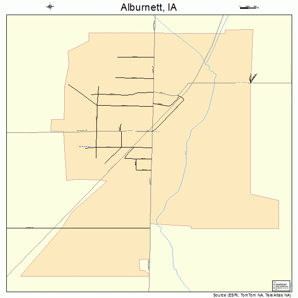 Alburnett, IA street map