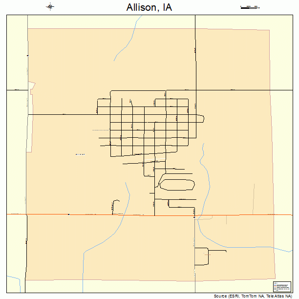 Allison, IA street map