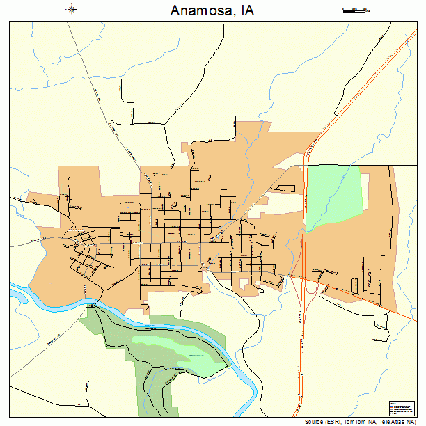 Anamosa, IA street map