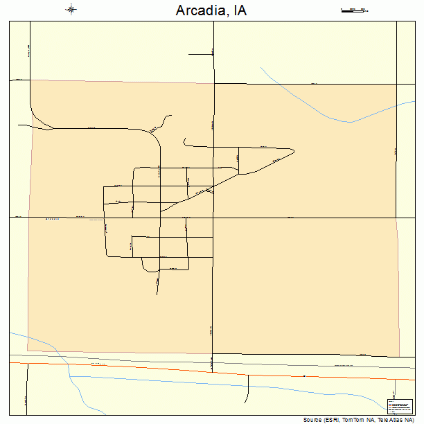 Arcadia, IA street map