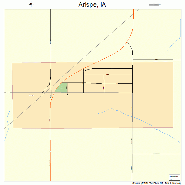 Arispe, IA street map