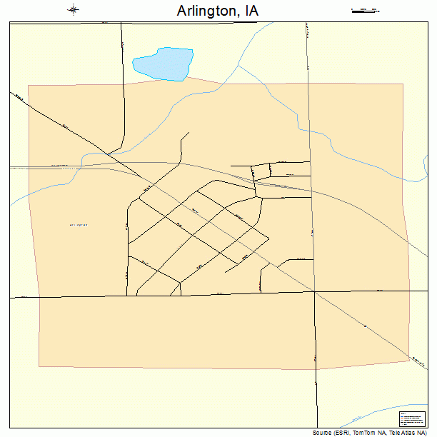 Arlington, IA street map