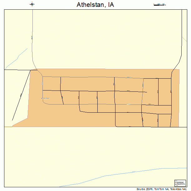 Athelstan, IA street map