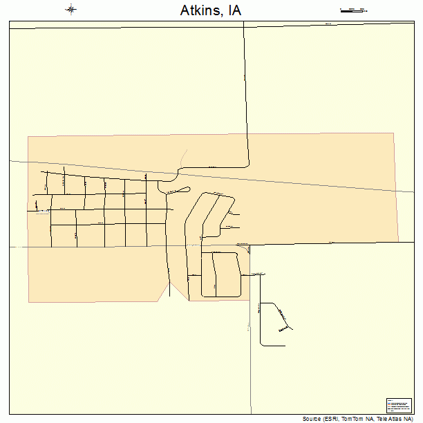 Atkins, IA street map