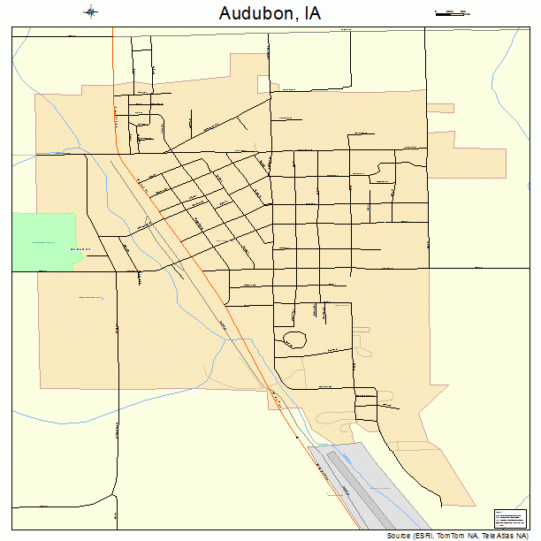 Audubon, IA street map