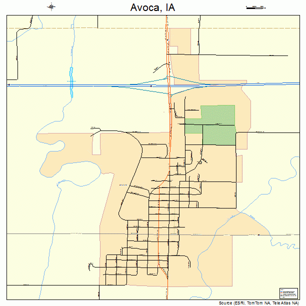 Avoca, IA street map