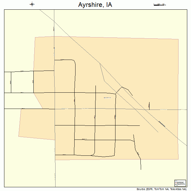 Ayrshire, IA street map