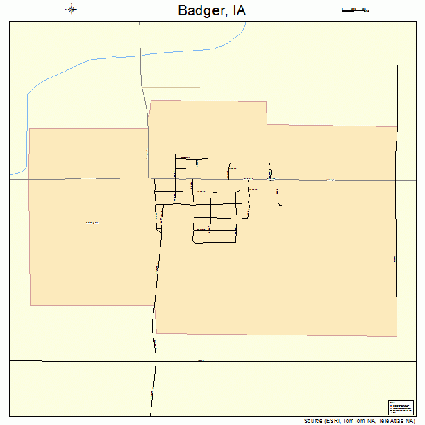 Badger, IA street map