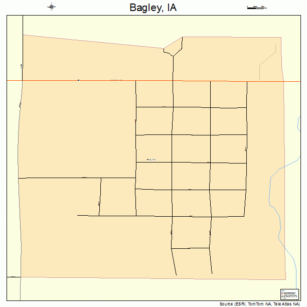 Bagley, IA street map