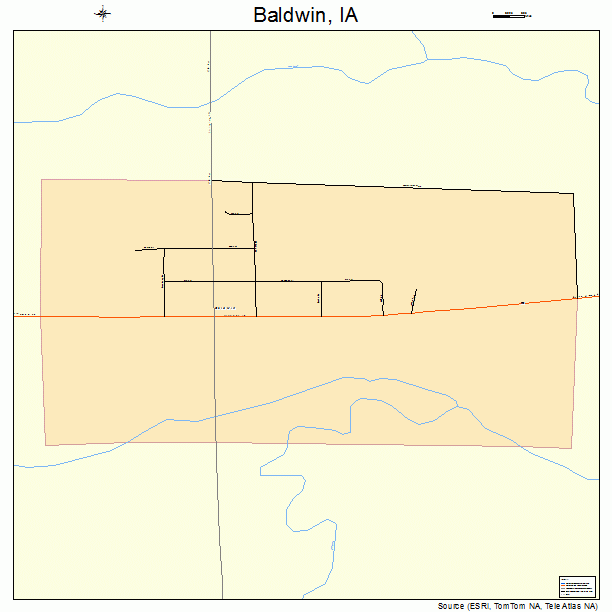 Baldwin, IA street map