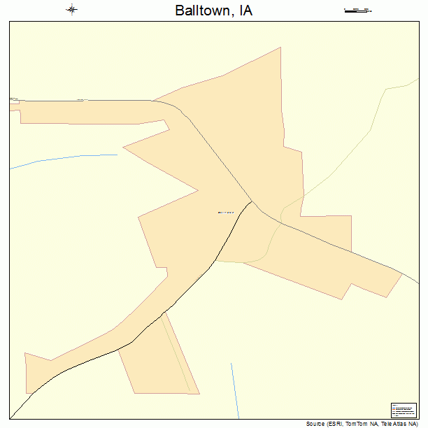 Balltown, IA street map