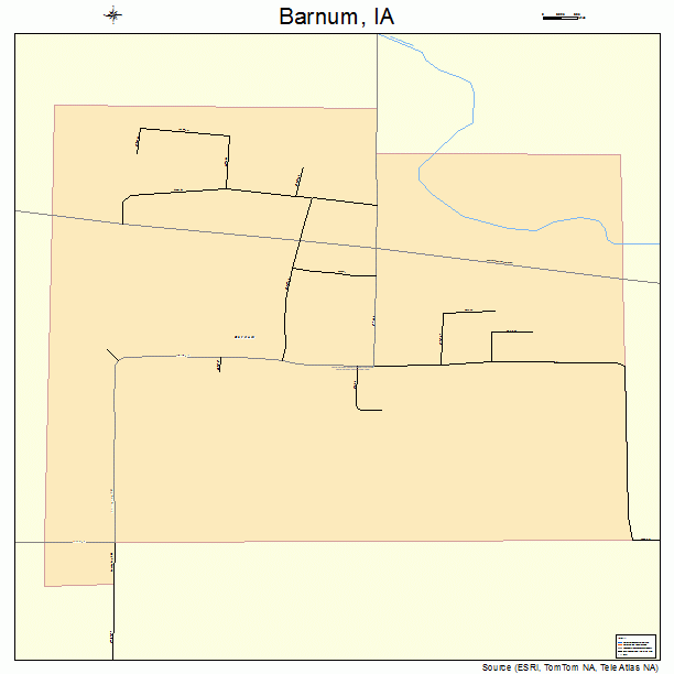 Barnum, IA street map