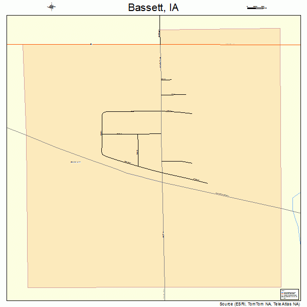 Bassett, IA street map