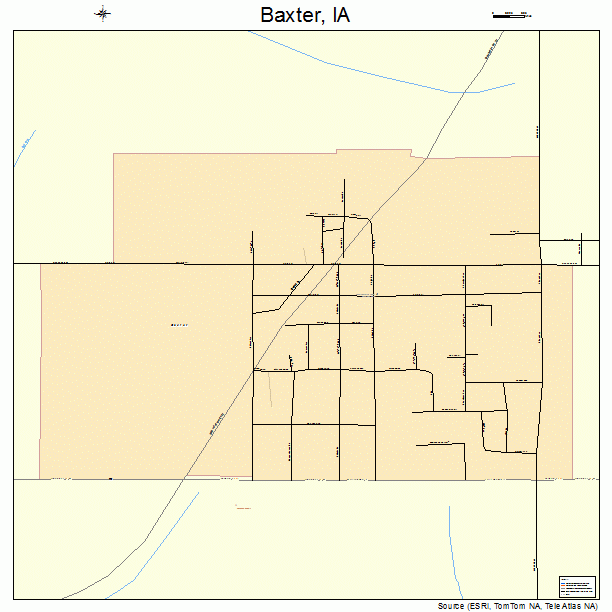 Baxter, IA street map