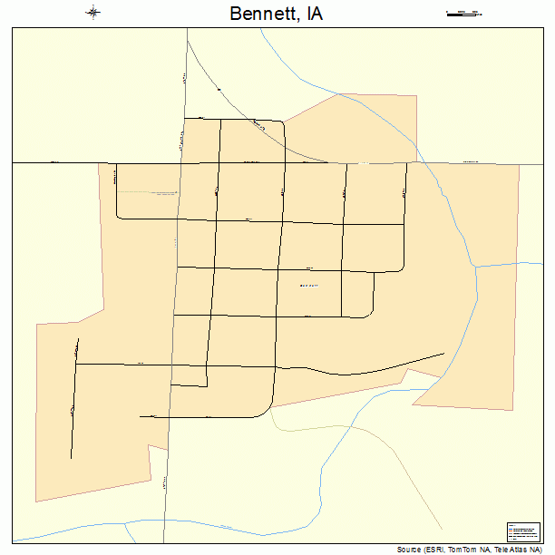 Bennett, IA street map