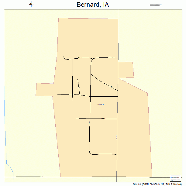 Bernard, IA street map