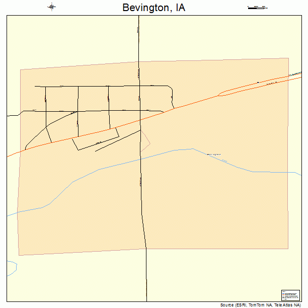 Bevington, IA street map