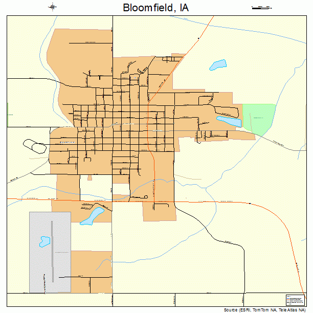 Bloomfield, IA street map