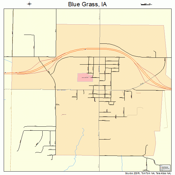 Blue Grass, IA street map