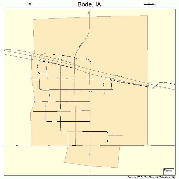 Bode, IA street map