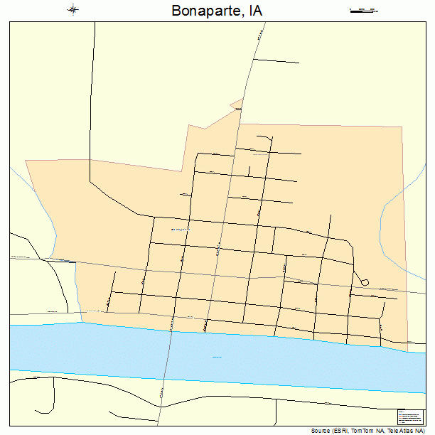 Bonaparte, IA street map