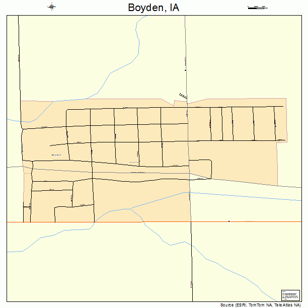 Boyden, IA street map