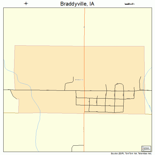 Braddyville, IA street map