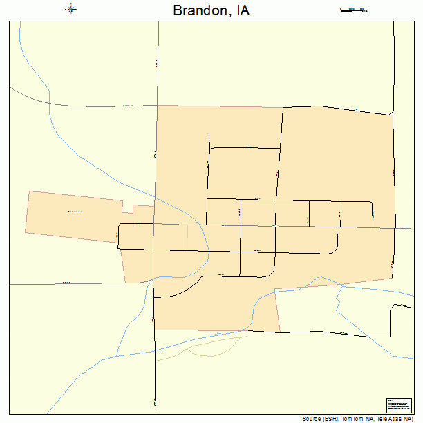 Brandon, IA street map
