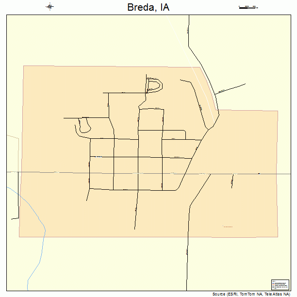 Breda, IA street map