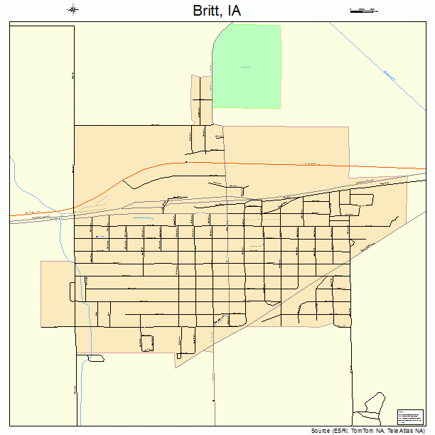 Britt, IA street map