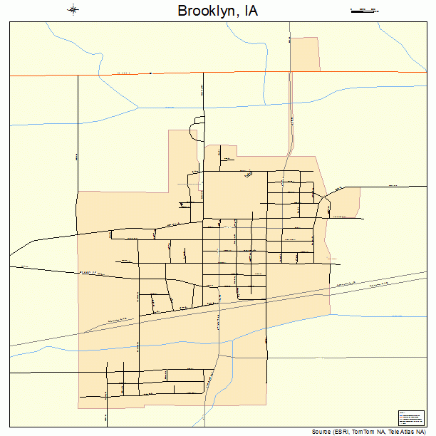 Brooklyn, IA street map