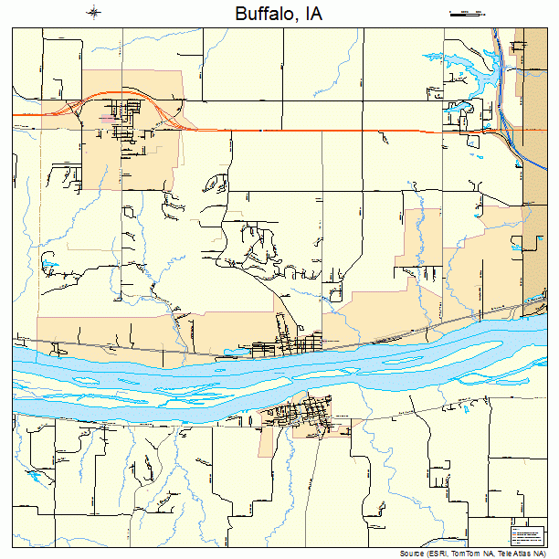 Buffalo, IA street map