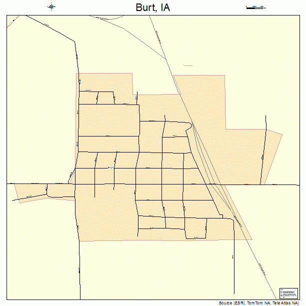 Burt, IA street map