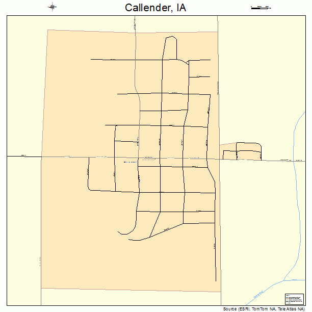 Callender, IA street map