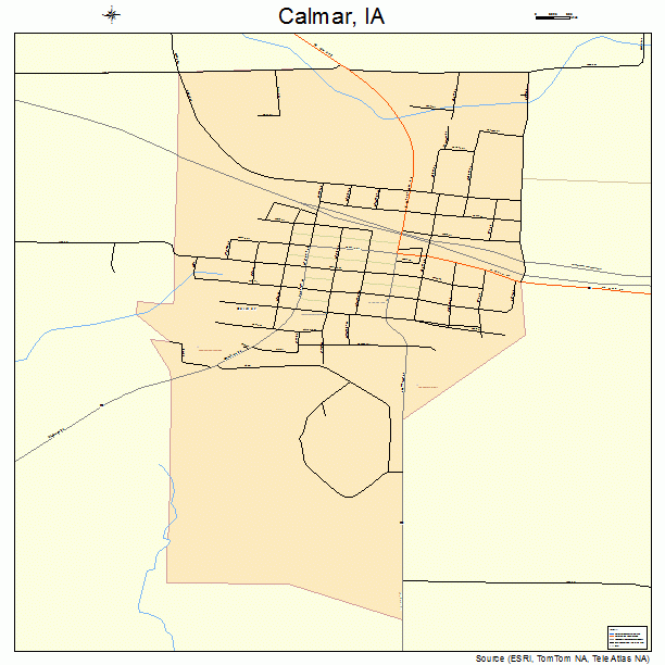 Calmar, IA street map