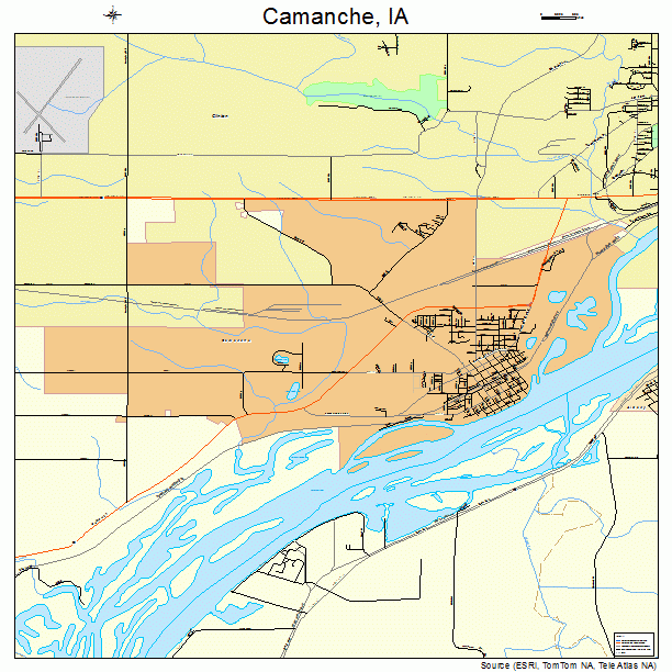 Camanche, IA street map