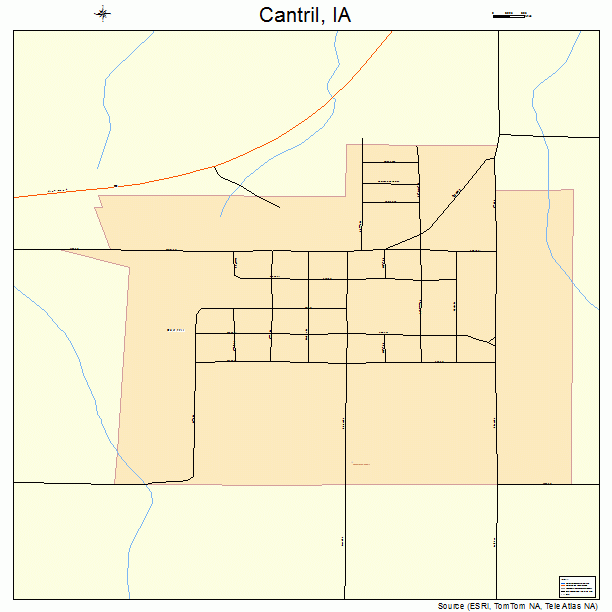 Cantril, IA street map