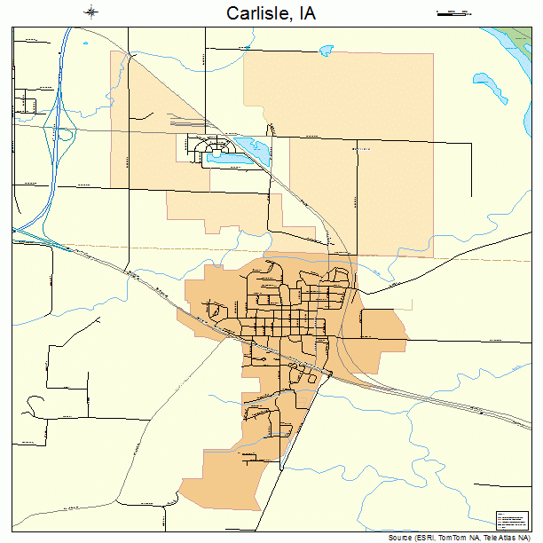 Carlisle, IA street map