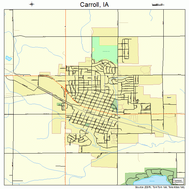 Carroll, IA street map