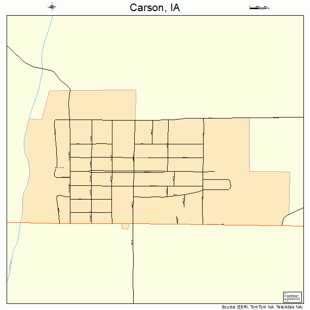 Carson, IA street map