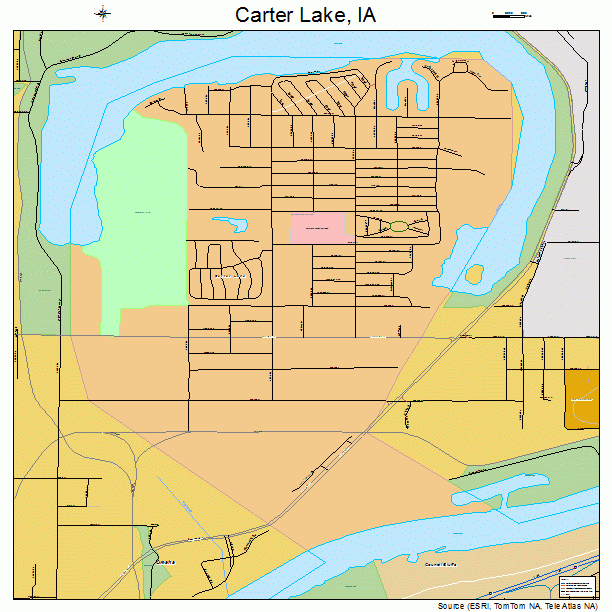 Carter Lake, IA street map