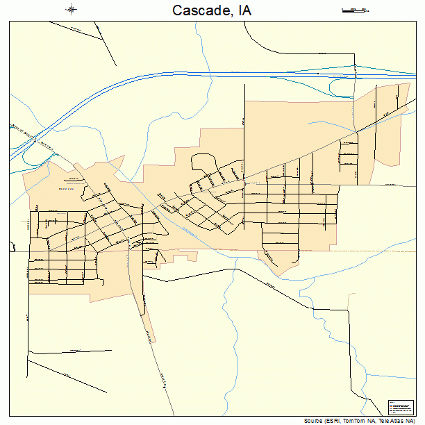 Cascade, IA street map